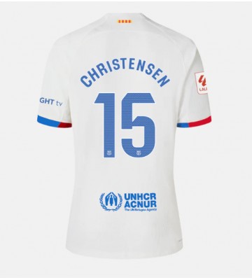 Barcelona Andreas Christensen #15 Udebanetrøje Dame 2023-24 Kortærmet